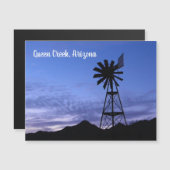 Silhouette van een windmolen, Koningin Creek Arizo (Voorkant / Achterkant)