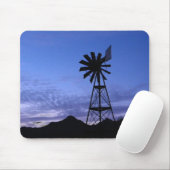 Silhouette van een windmolen muismat (Met muis)