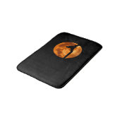 Silhouette van een zwarte kat in een boom badmat (Gekanteld)