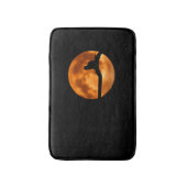 Silhouette van een zwarte kat in een boom badmat (Voorkant Verticaal)