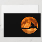 Silhouette van een zwarte kat in een boom briefpapier (Voorkant / Achterkant)