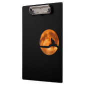 Silhouette van een zwarte kat in een boom klembord (Links)