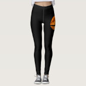 Silhouette van een zwarte kat in een boom leggings (Voorkant)