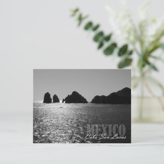 Silhouette van El Arco de Cabo San Lucas Briefkaart (Staand voorkant)