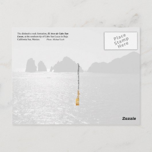 Silhouette van El Arco de Cabo San Lucas Briefkaart (Achterkant)