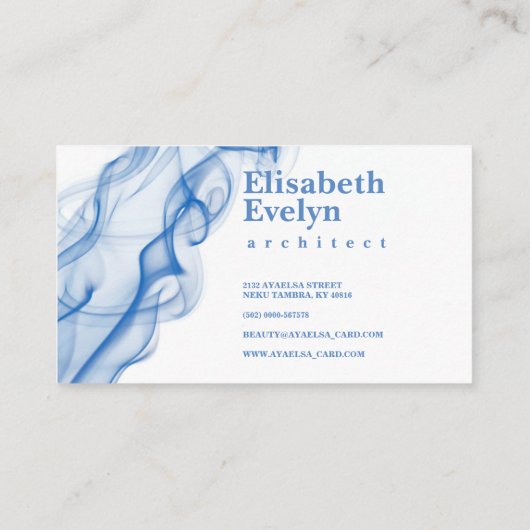 Silhouette van gekleurde rook g79 visitekaartje (Achterkant)