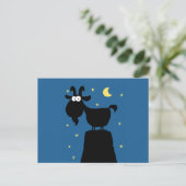Silhouette van Goat op Mountain Briefkaart (Staand voorkant)