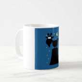 Silhouette van Goat op Mountain Koffiemok (Voorkant links)