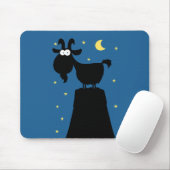 Silhouette van Goat op Mountain Muismat (Met muis)