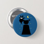 Silhouette van Goat op Mountain Ronde Button 5,7 Cm (Voorkant /achterkant)