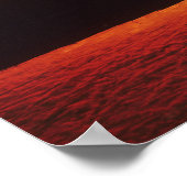 Silhouette van Horse tegen Sunset Sky Poster (Hoek)