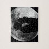 Silhouette van liefhebbers op volle maan 's nachts legpuzzel (Verticaal)