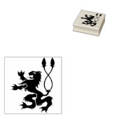 Silhouette van Lion Heraldry Rubberstempel (Gestempeld)