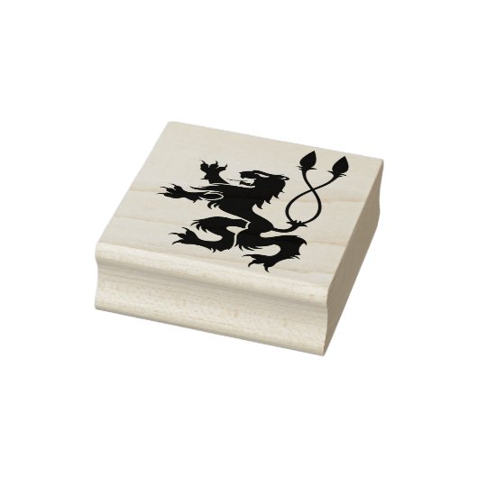 Silhouette van Lion Heraldry Rubberstempel (Stempel)