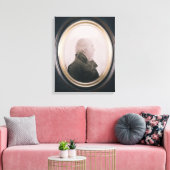 Silhouette van Major Lewis Schilderd op Convex Canvas Afdruk (Insitu (Woonkamer))