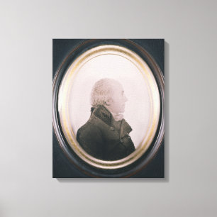 Silhouette van Major Lewis Schilderd op Convex Canvas Afdruk