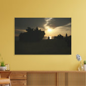 Silhouette van mariniers canvas afdruk (Insitu (Woonkamer))