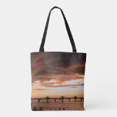SILHOUETTE VAN MENSEN IN DE SUNSET TOTE BAG (Achterkant)