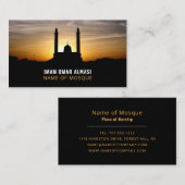 Silhouette van moskee, islamitische, religieuze visitekaartje (Voorkant / Achterkant)