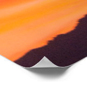 SILHOUETTE VAN MOUNTAINE ONDER CLOUDY BLUE SKY FOT POSTER (Hoek)