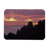 Silhouette van Mt. Huangshan (Gele Berg) bij Magneet (Horizontaal)
