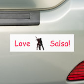 Silhouette van Salsa Dancers Bumpersticker (Op auto)