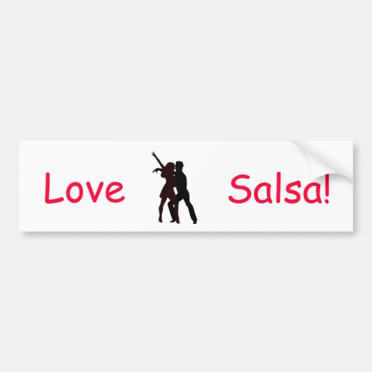 Silhouette van Salsa Dancers Bumpersticker (Voorkant)