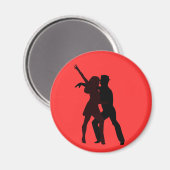 Silhouette van Salsa Dancers Magneet (Voorkant / Achterkant)