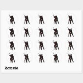 Silhouette van Salsa Dancers Ronde Sticker (Vel)