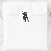 Silhouette van Salsa Dancers Ronde Sticker (Tas)
