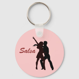Silhouette van Salsa Dancers Sleutelhanger