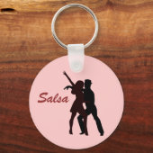 Silhouette van Salsa Dancers Sleutelhanger (Voorkant)
