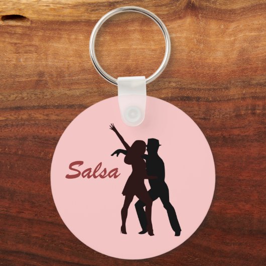 Silhouette van Salsa Dancers Sleutelhanger (Voorkant)