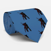 Silhouette van Salsa Dancers Stropdas (Opgerold)