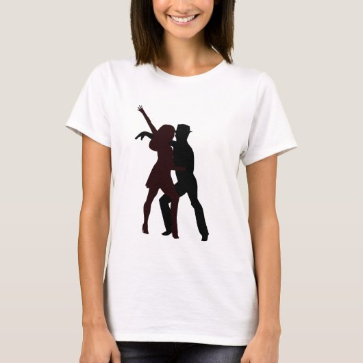 Silhouette van Salsa Dancers T-shirt (Voorkant)