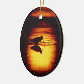 Silhouette van Shorebird bij Brigantine NWR Keramisch Ornament (Links)