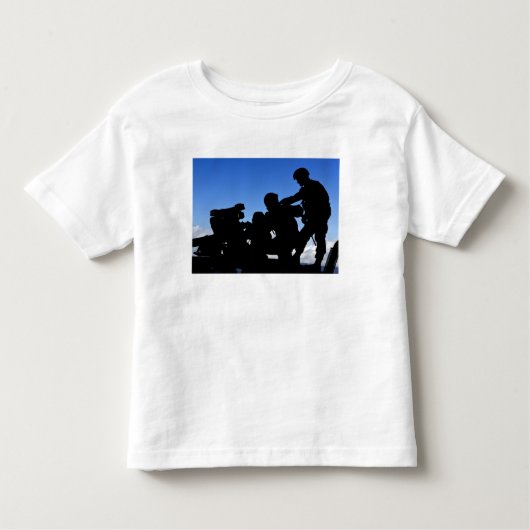 Silhouette van soldaten kinder shirts (Voorkant)