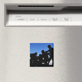 Silhouette van soldaten magneet (Insitu (Vaatwasser))