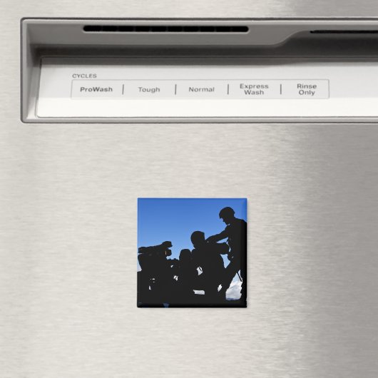 Silhouette van soldaten magneet (Insitu (Vaatwasser))