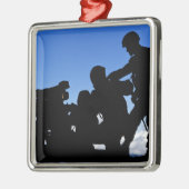 Silhouette van soldaten metalen ornament (Links)