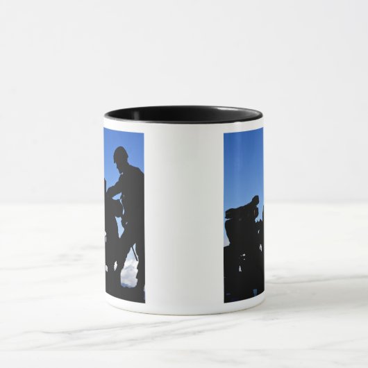 Silhouette van soldaten mok (Midden)