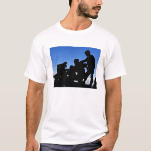 Silhouette van soldaten t-shirt