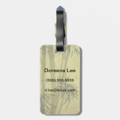 Silhouette van takken van bamboe, op papier bagagelabel (Achterkant verticaal)