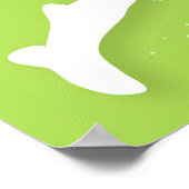 Silhouette van twee vrouwen die volleybal spelen poster (Hoek)