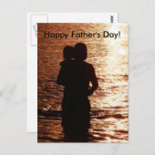 Silhouette van vader en kind briefkaart (Voorkant / Achterkant)