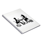 * SILHOUETTE VAN VROUWEN IN LUNCH* SPIRALE NOTEBOO NOTITIEBOEK (Rechterzijde)