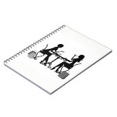 * SILHOUETTE VAN VROUWEN IN LUNCH* SPIRALE NOTEBOO NOTITIEBOEK (Linkerzijde)