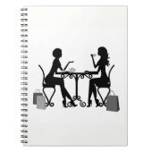 * SILHOUETTE VAN VROUWEN IN LUNCH* SPIRALE NOTEBOO NOTITIEBOEK (Voorkant)