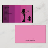 Silhouette van vrouwen Visitekaartje (Voorkant / Achterkant)