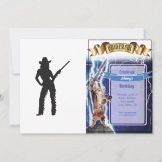 Silhouette van Westerne Cowgirl Kaart